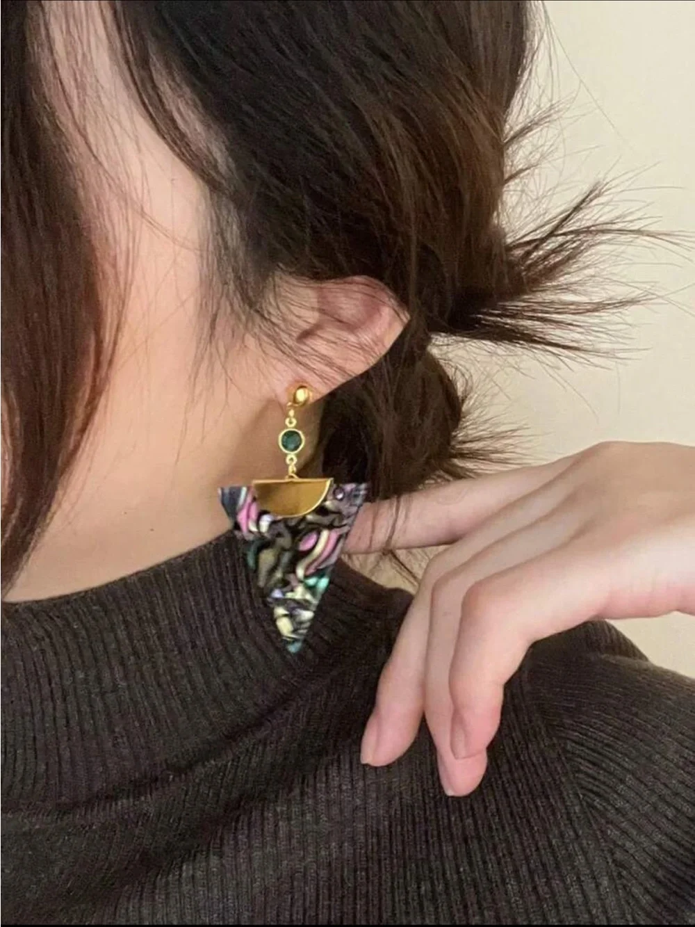  S925 Geometric Earrings - Picture 4 of 5
